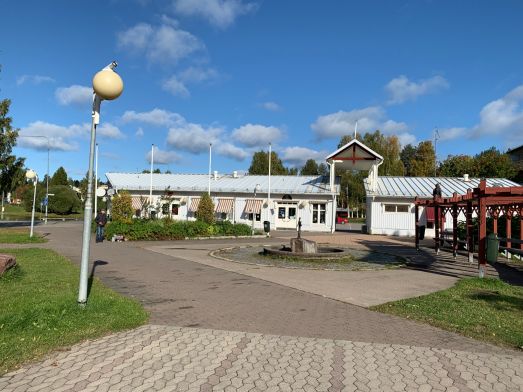 Bild som visar torget i Älvsbyn.